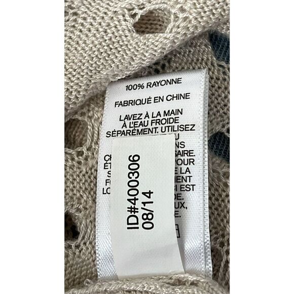 Express Women's Small Knit Taupe Cream Color Pullover Scoop Neck Sweater - Picture 7 of 8